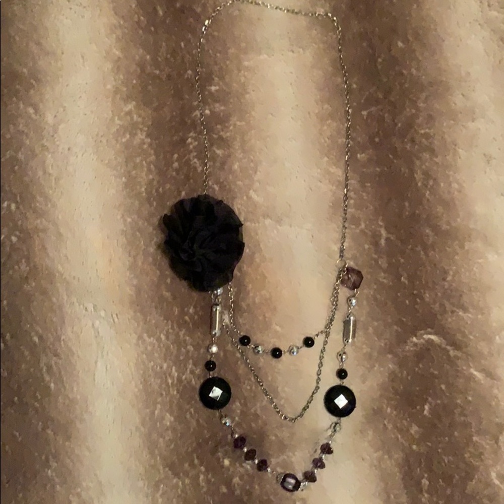 ✨Black Jewel Flower Necklace